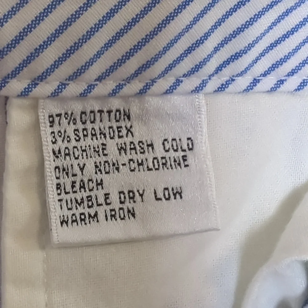 Talbot's Blue And White Striped Cotton Shorts 10 New